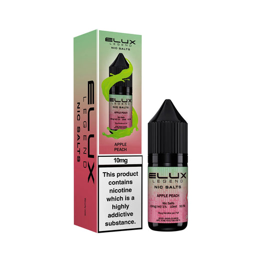 10mg Apple Peach Flavour Elux Legend Nic Salts E-Liquid