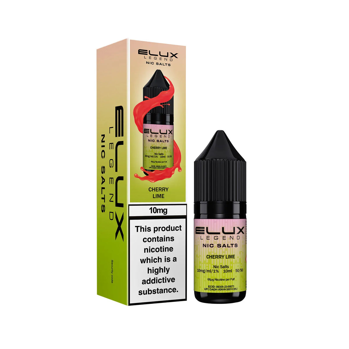 10mg Cherry Lime Flavour Elux Legend Nic Salts E-Liquid