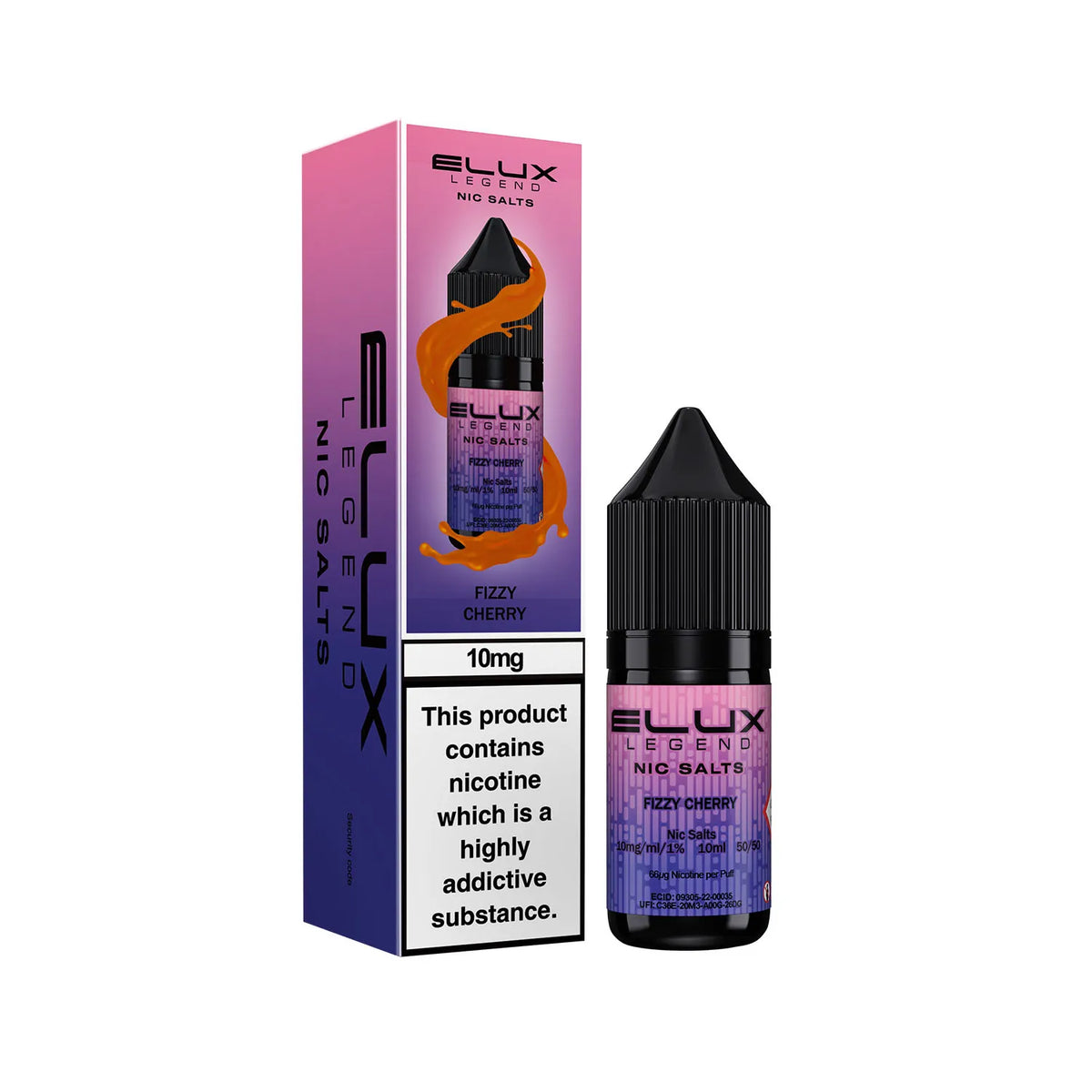 10mg Fizzy Cherry Flavour Elux Legend Nic Salts E-Liquid