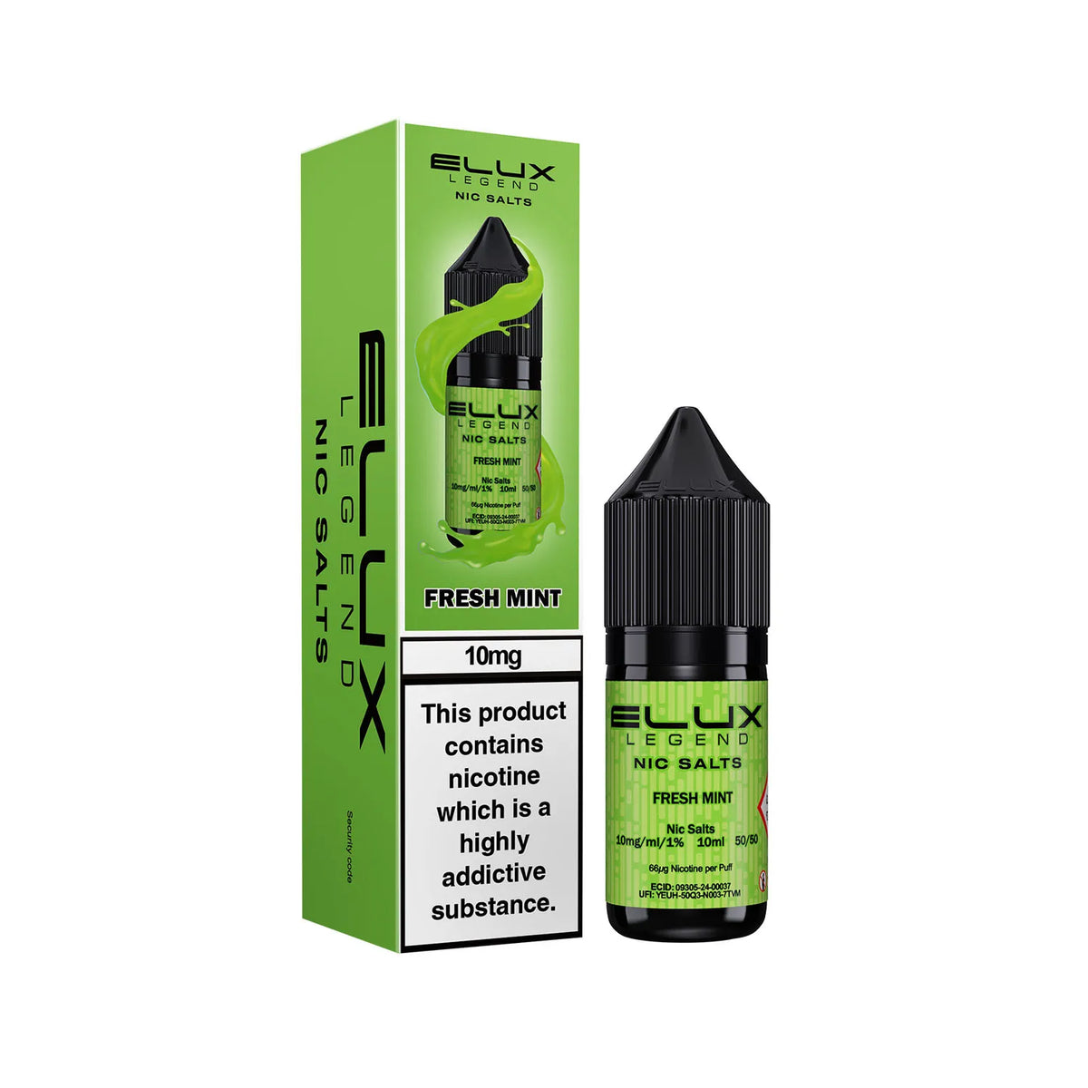 10mg Fresh Mint Flavour Elux Legend Nic Salts E-Liquid