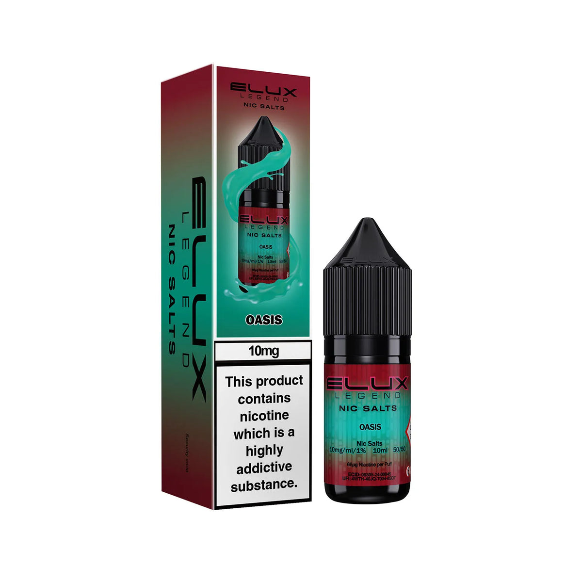 10mg Oasis Flavour Elux Legend Nic Salts E-Liquid