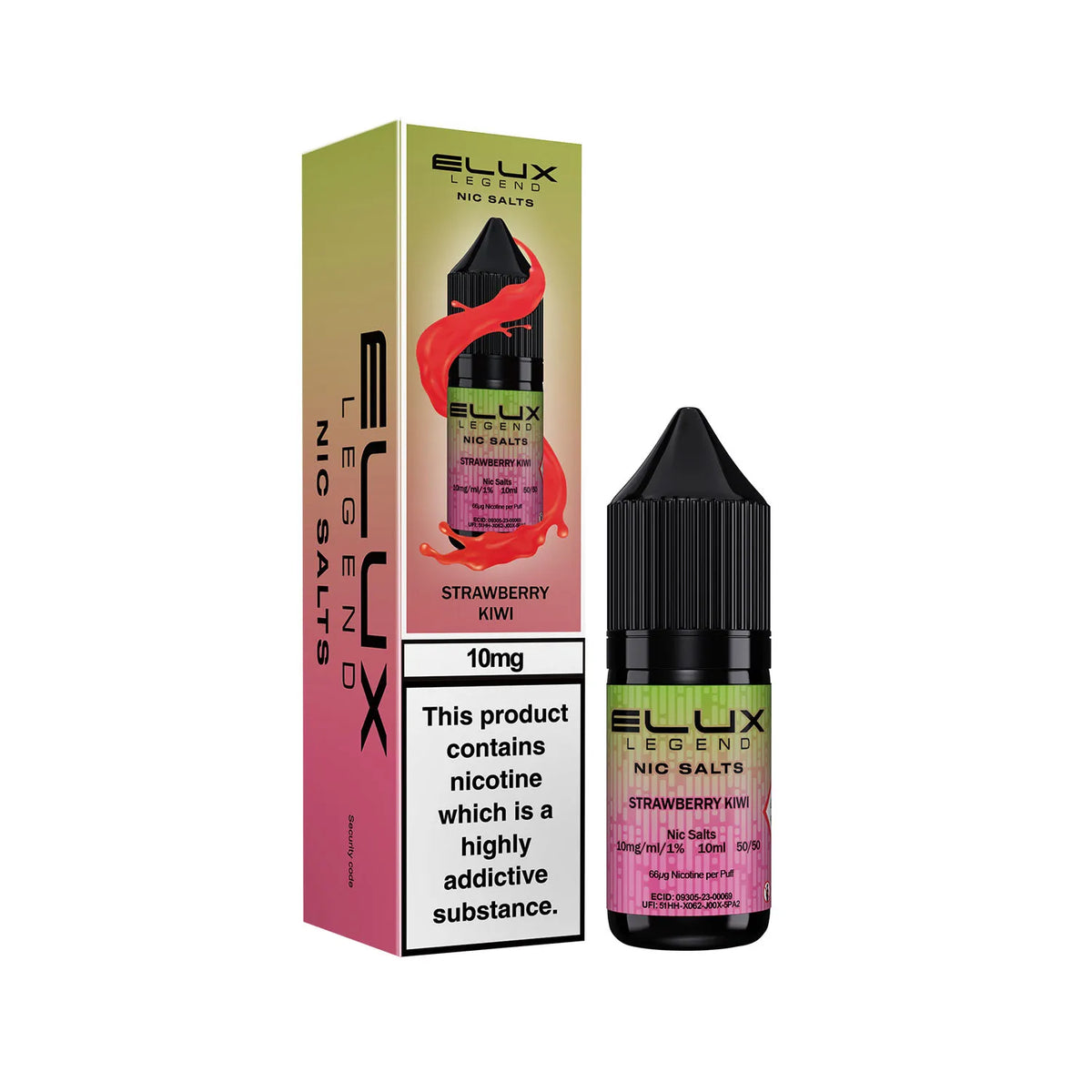 10mg Strawberry Kiwi Flavour Elux Legend Nic Salts E-Liquid