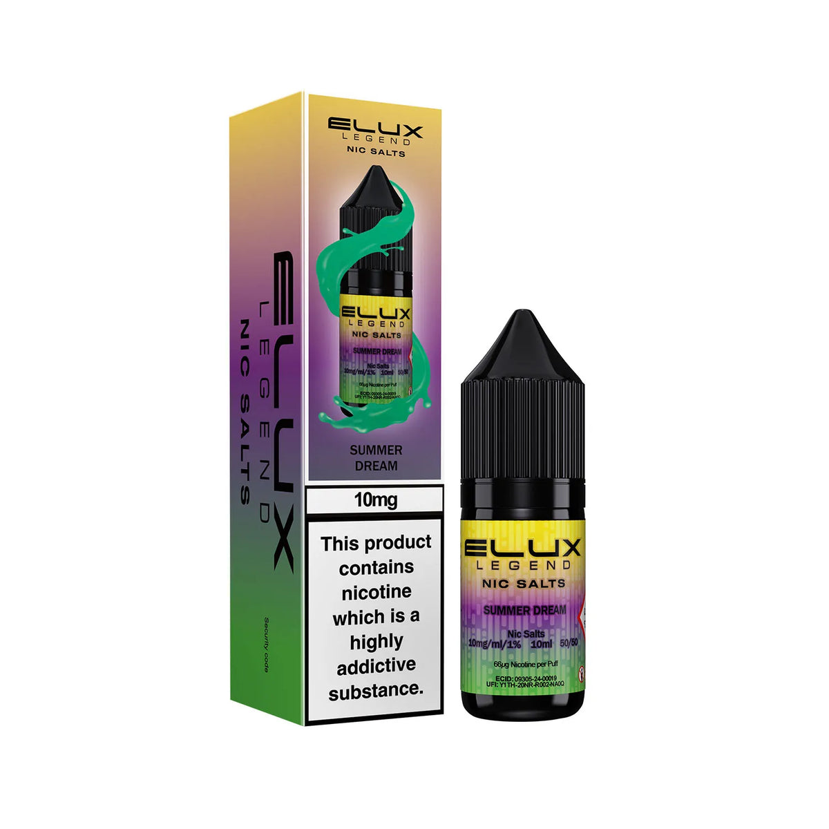 10mg Summer Dream Flavour Elux Legend Nic Salts E-Liquid