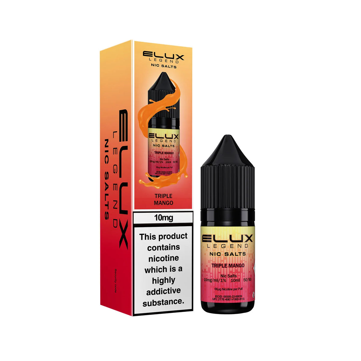 10mg Triple Mango Flavour Elux Legend Nic Salts E-Liquid