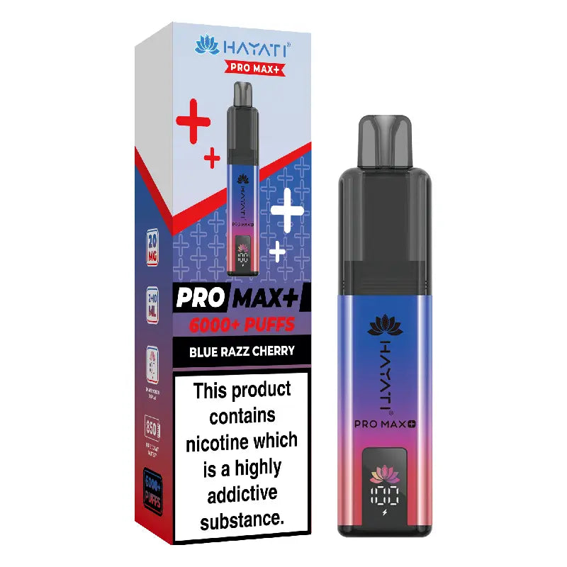 Blue Razz Cherry Flavour Hayati Pro Max Plus 6000 Puff Prefilled Pod Kit