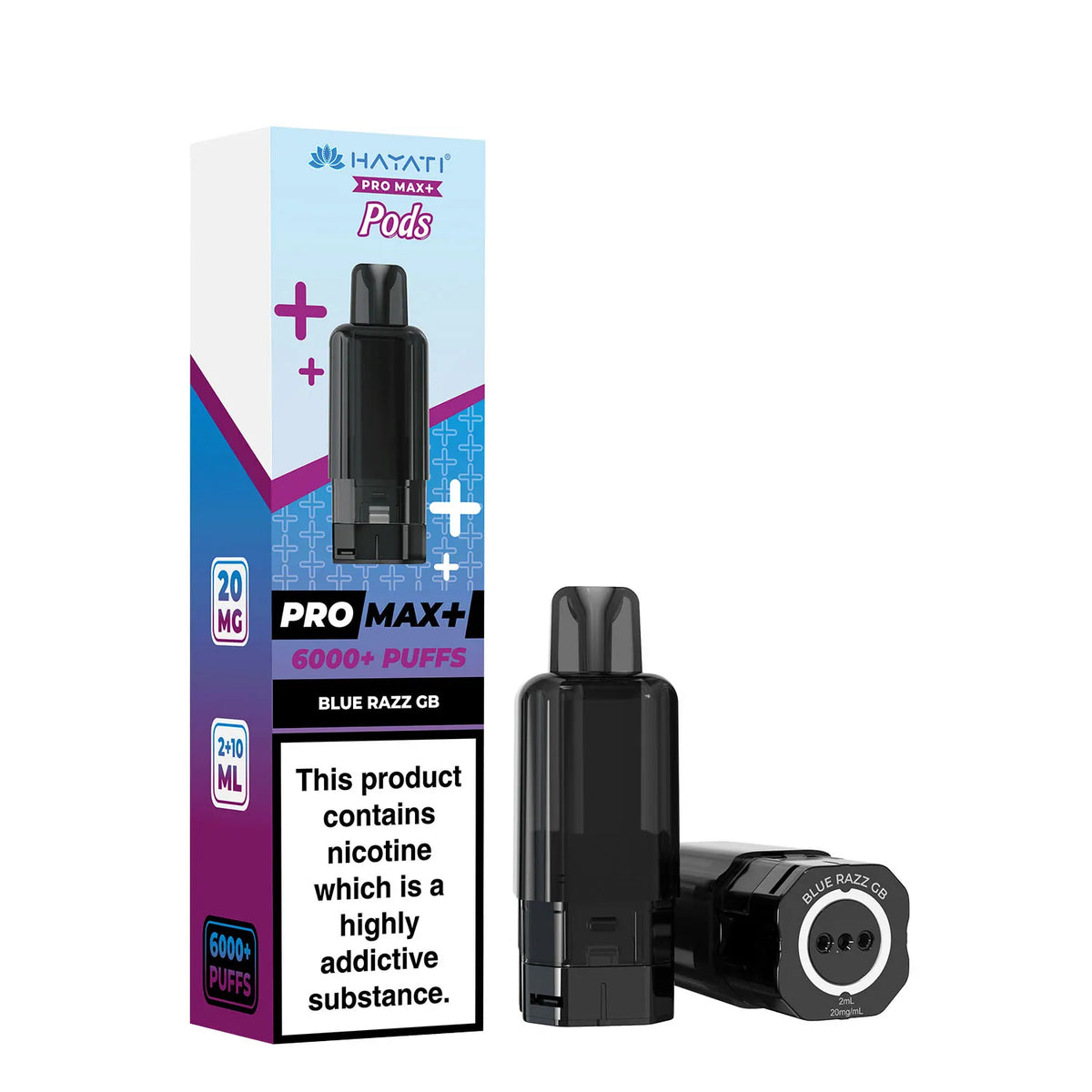 Blue Razz GB Flavour Hayati Pro Max Plus 6000 Pre-Filled Replacement Pods and Hayati 6000 Refill Pods