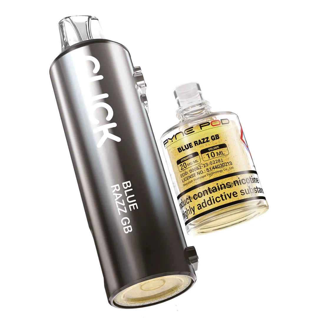 Pyne Pod Click prefilled replacement pod in Blue Razz GB flavour