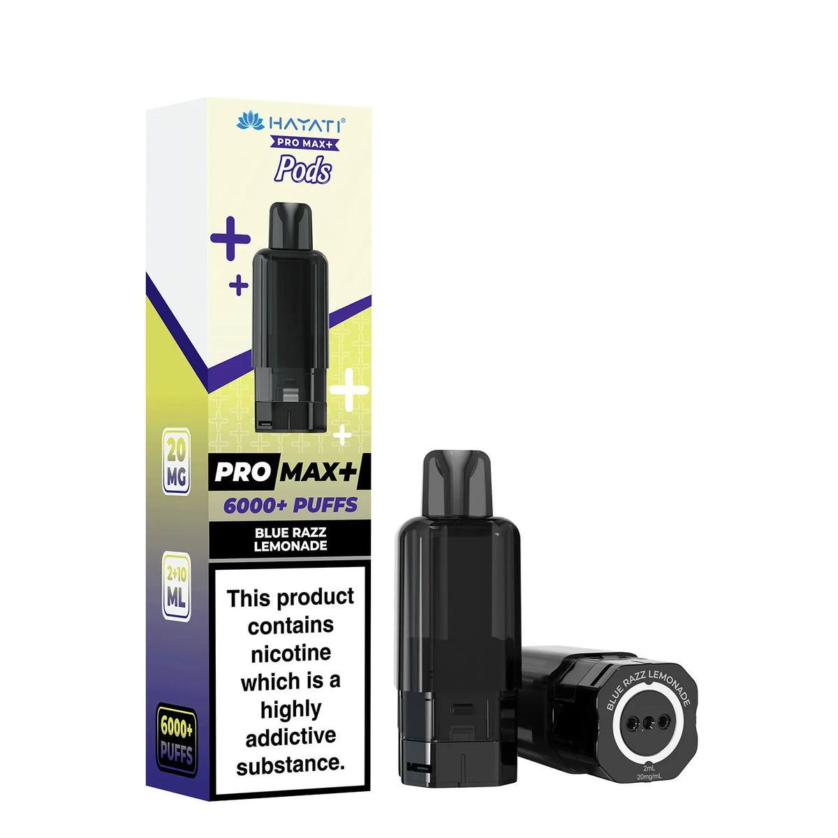 Blue Razz Lemonade Flavour Hayati Pro Max Plus 6000 Pre-Filled Replacement Pods and Hayati 6000 Refill Pods