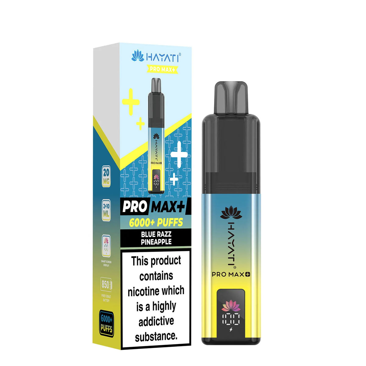 Blue Razz Pineapple Flavour Hayati Pro Max Plus 6000 Puff Vape