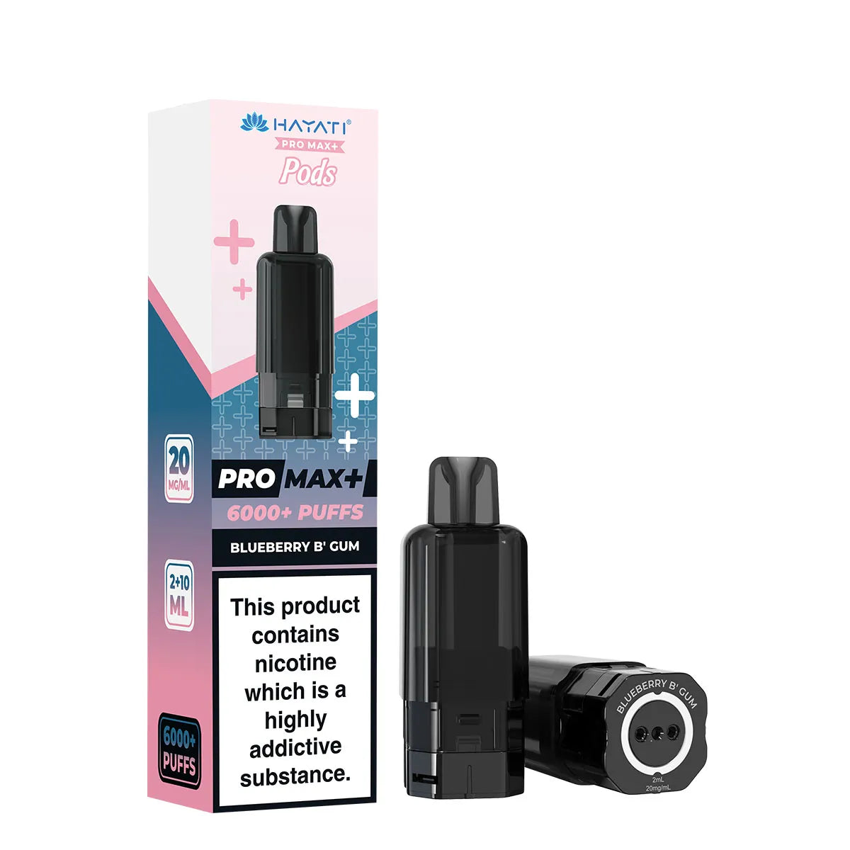Blueberry Bubblegum Flavour Hayati Pro Max Plus 6000 Pre-Filled Replacement Pods and Hayati 6000 Refill Pods