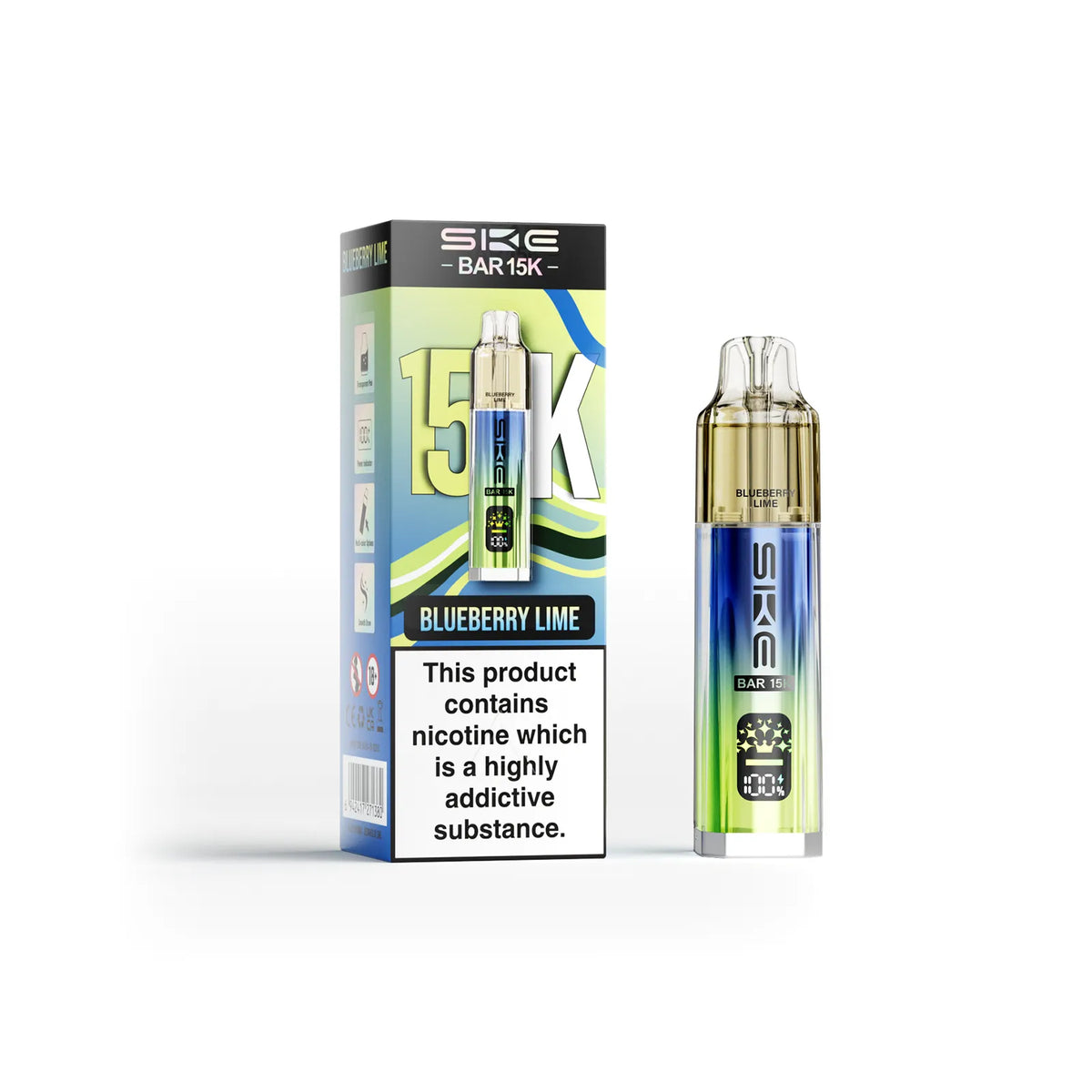 Blueberry Lime Flavour SKE Bar 15K Prefilled Pod Vape Kit