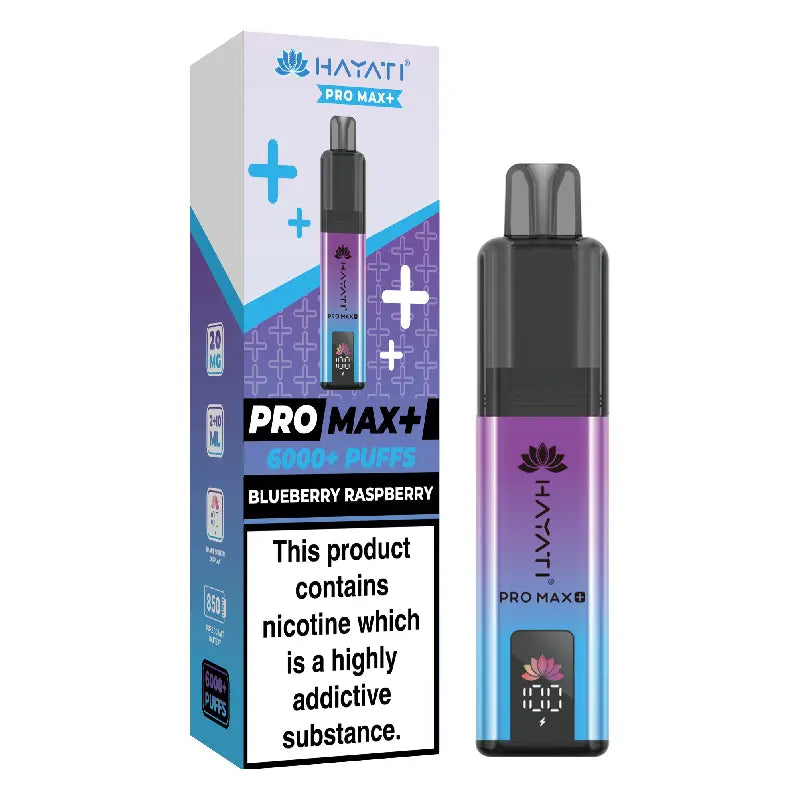 Blueberry Raspberry Flavour Hayati Pro Max Plus 6000 Puff Prefilled Pod Kit