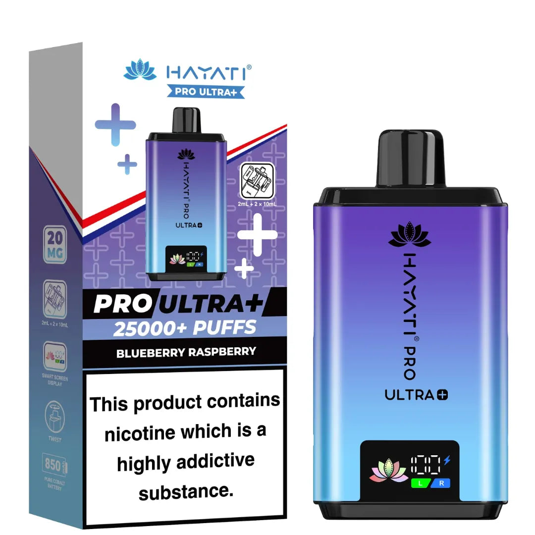 Blueberry Raspberry Flavour Hayati Pro Ultra Plus 25k Puff Prefilled Pod Kit