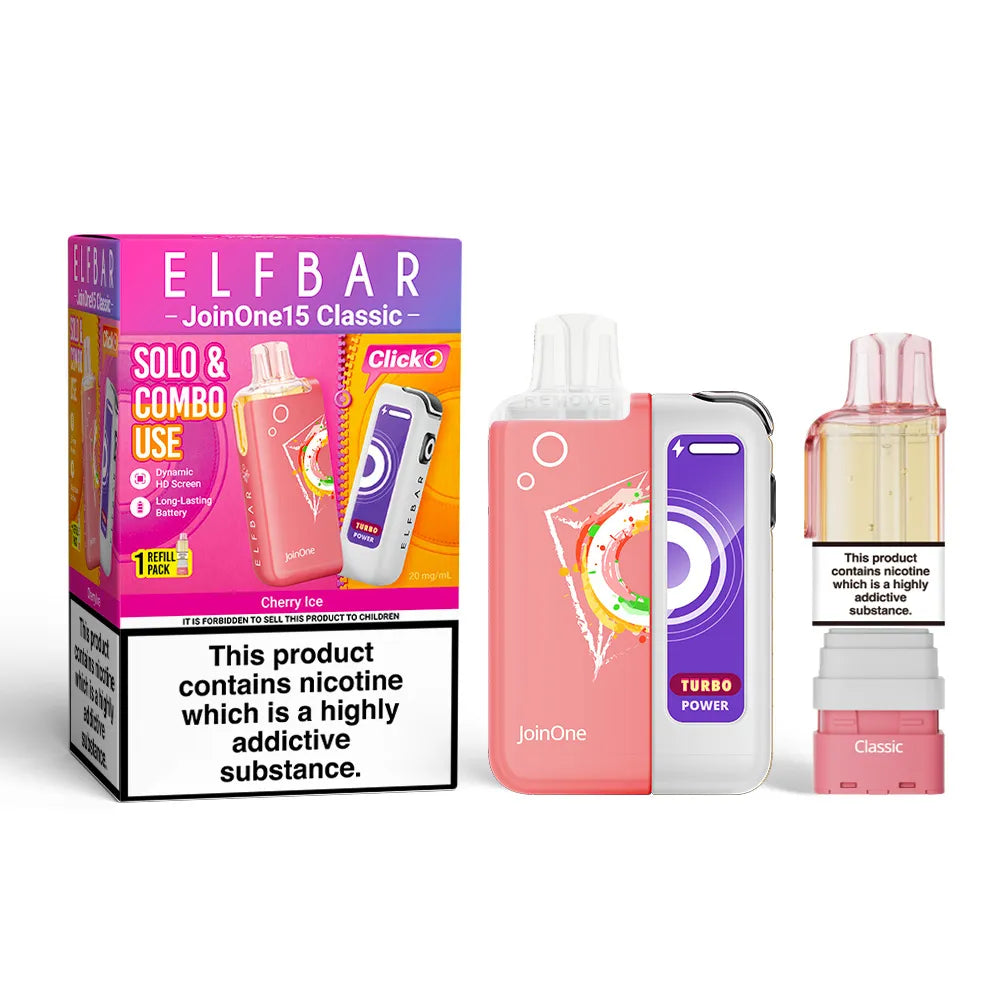 Cherry Ice flavour Elf Bar JoinOne 15 Prefilled Pod Kit