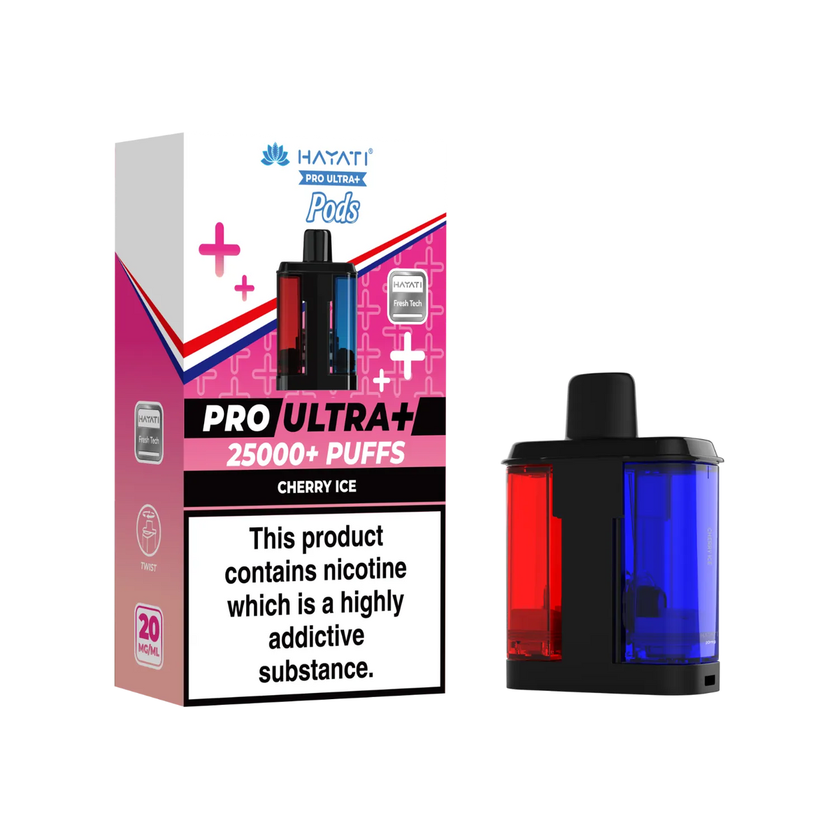 Cherry Ice flavour Hayati Pro Ultra Plus 25k Pre-filled Replacement Pod