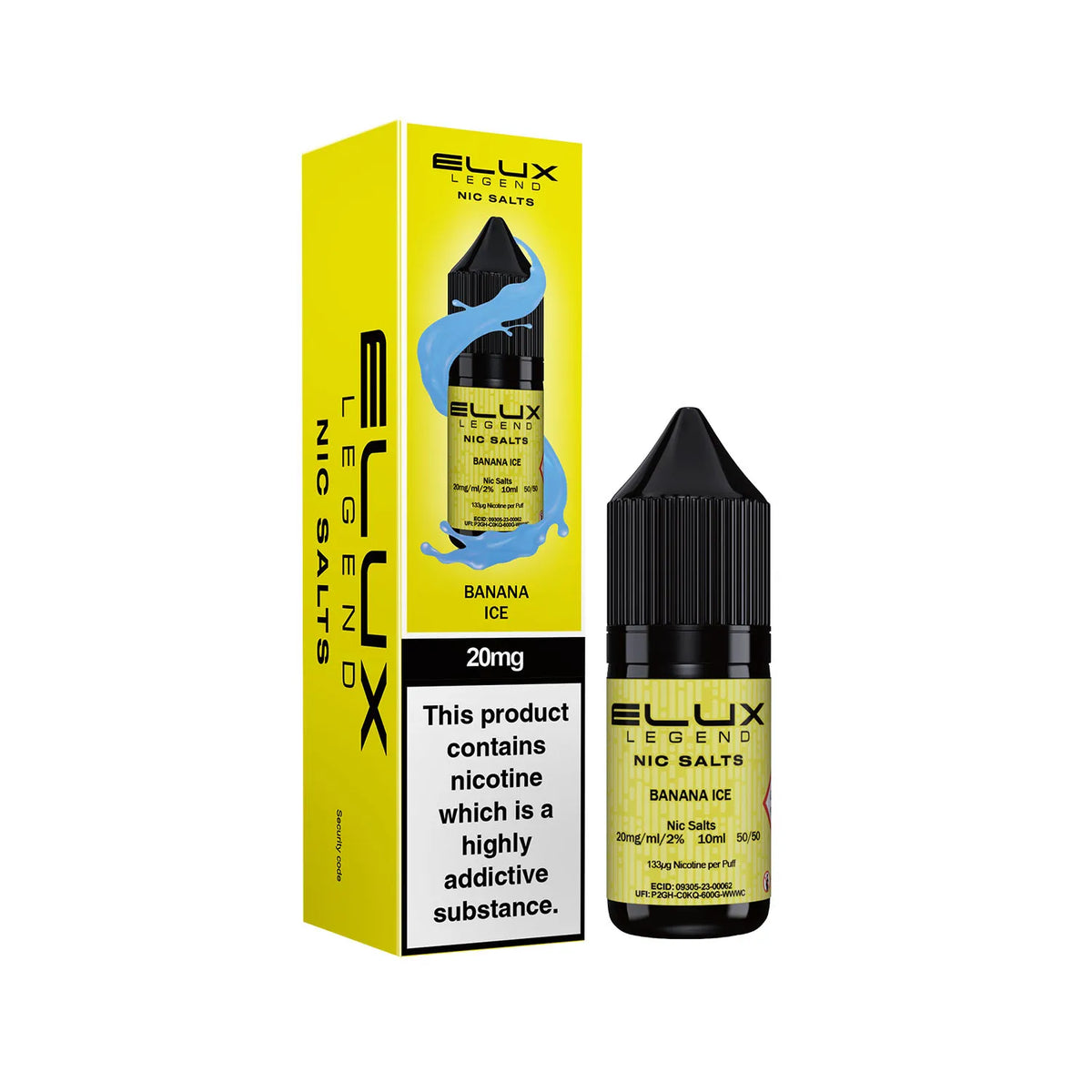 20mg Banana Ice Flavour Elux Legend Nic Salts E-Liquid