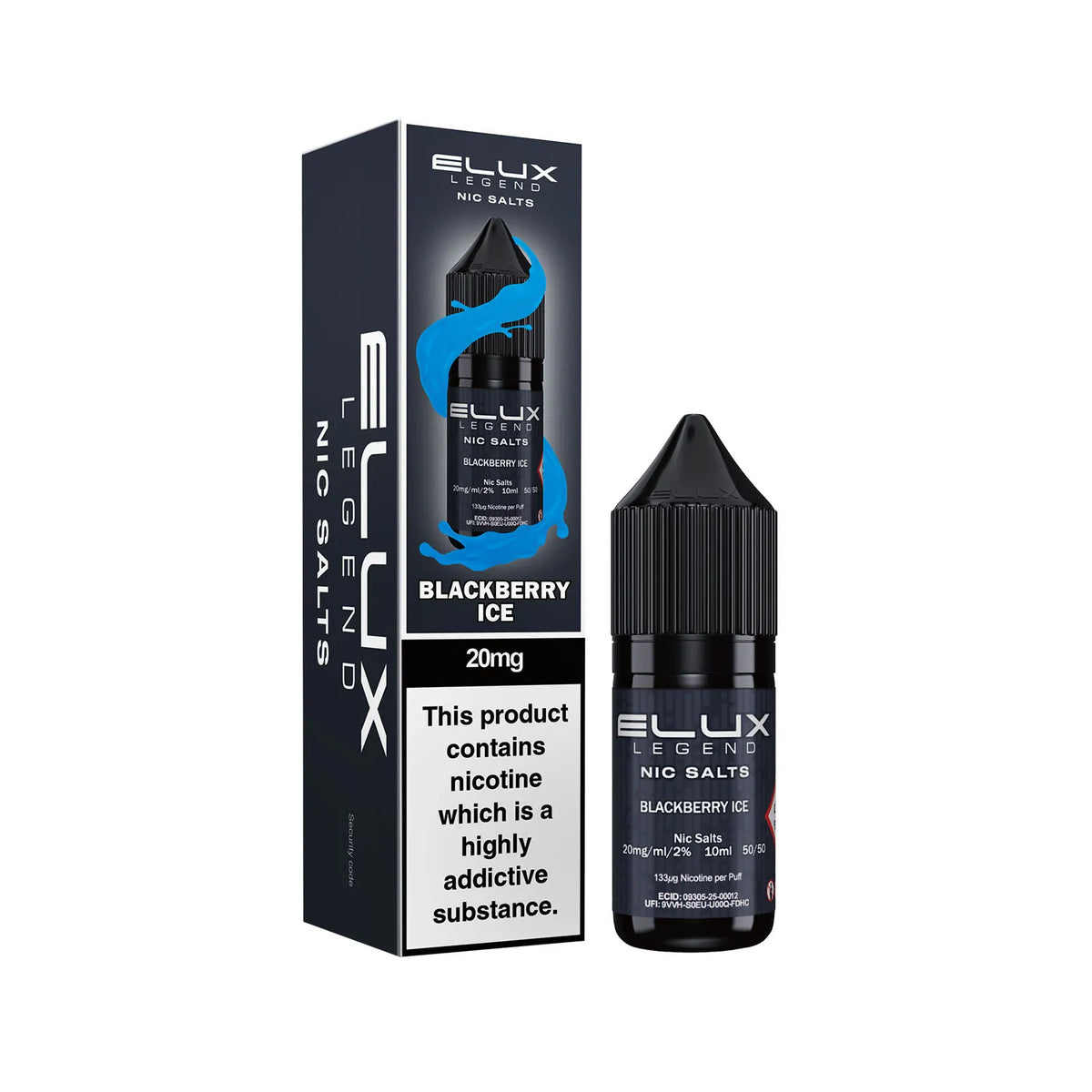 20mg Blackberry ice Flavour Elux Legend Nic Salts E-Liquid