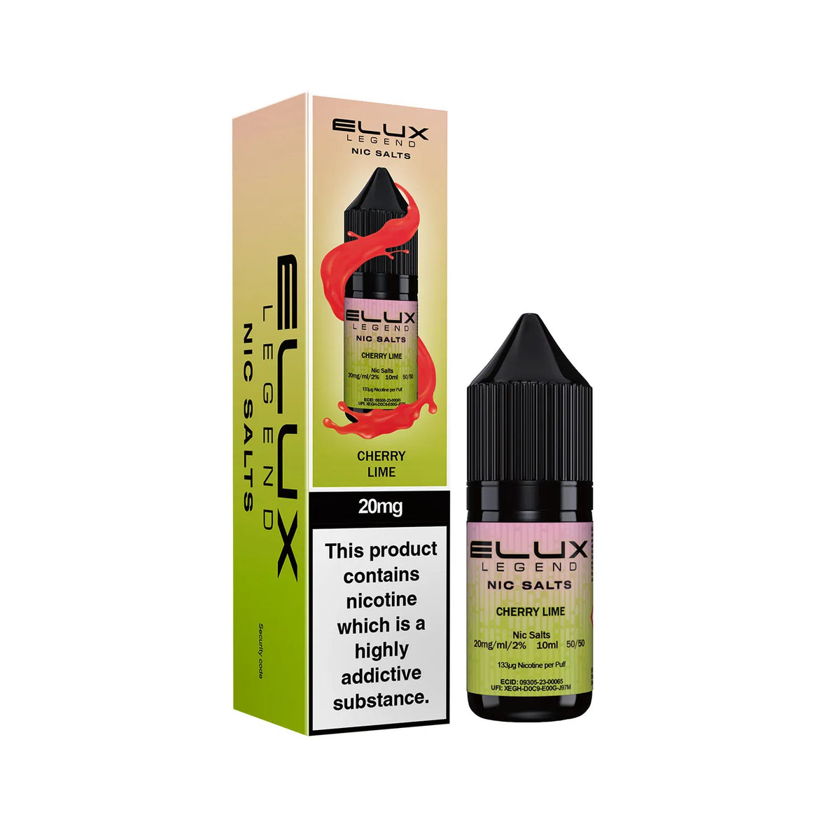 20mg Cherry Lime Flavour Elux Legend Nic Salts E-Liquid