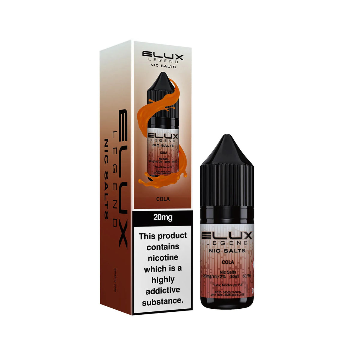 20mg Cola Flavour Elux Legend Nic Salts E-Liquid