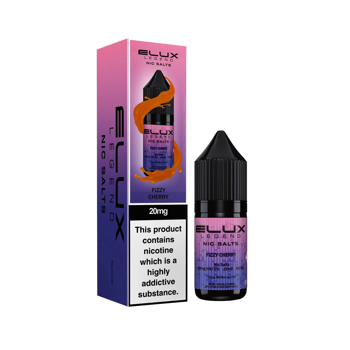 20mg Fizzy Cherry Flavour Elux Legend Nic Salts E-Liquid