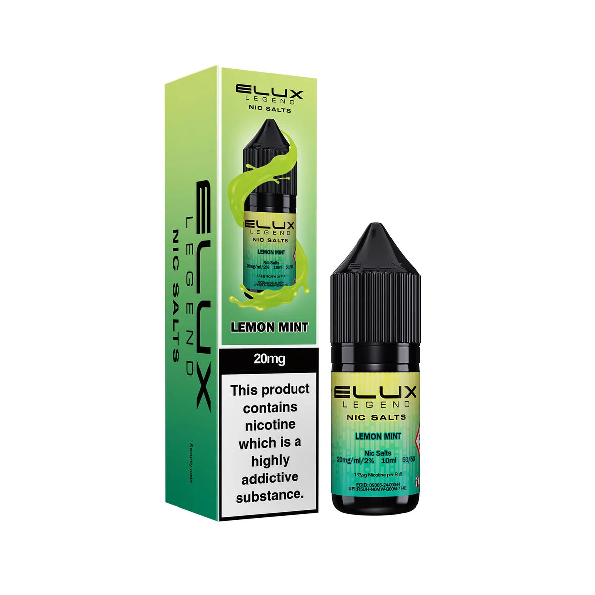 20mg Lemon Mint Flavour Elux Legend Nic Salts E-Liquid