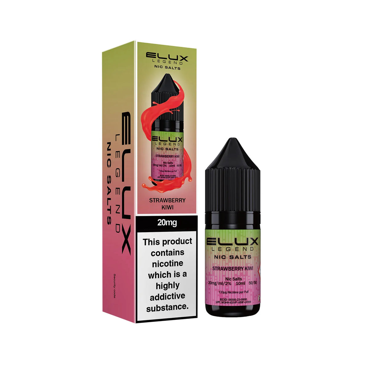 20mg Strawberry Kiwi Flavour Elux Legend Nic Salts E-Liquid
