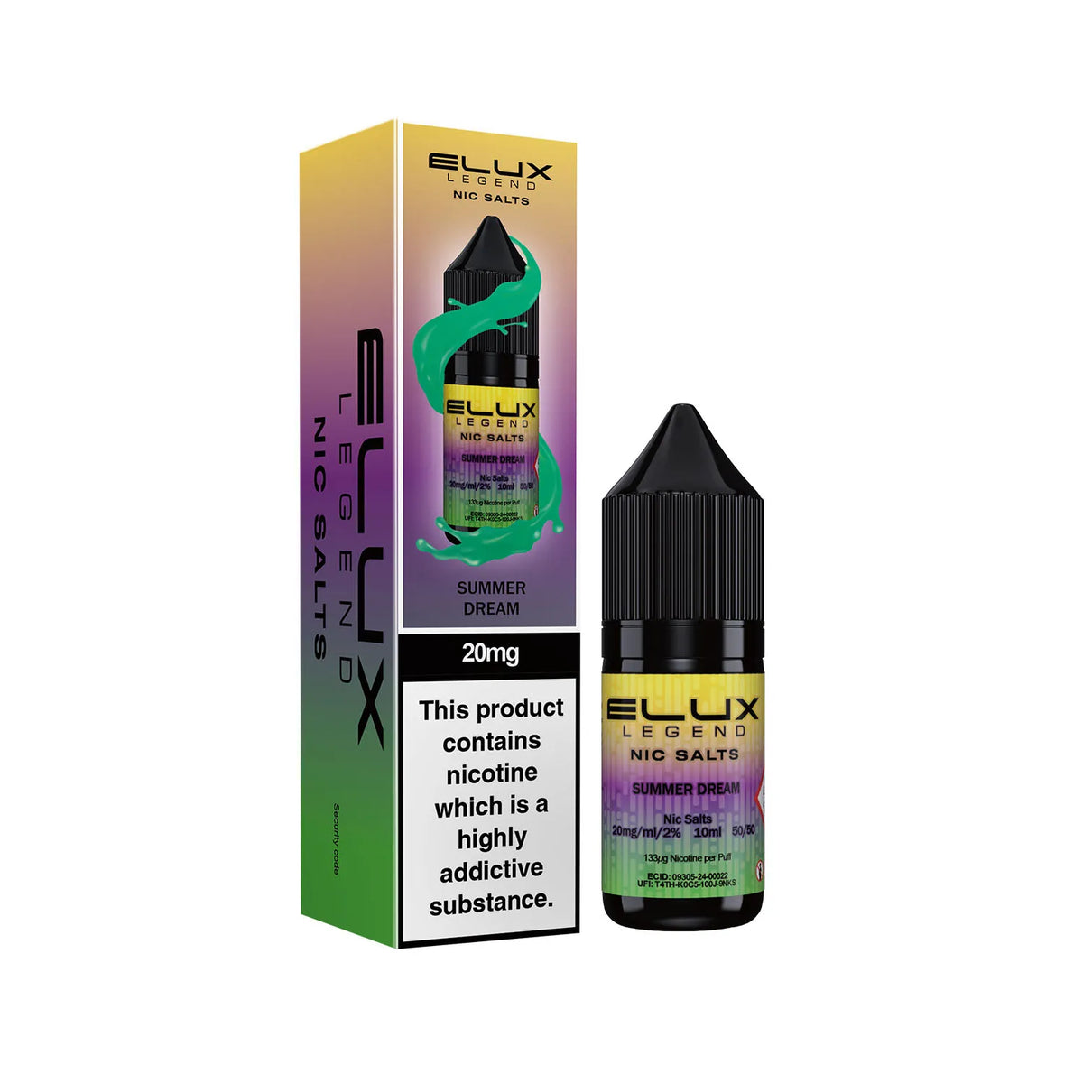 20mg Summer Dream Flavour Elux Legend Nic Salts E-Liquid