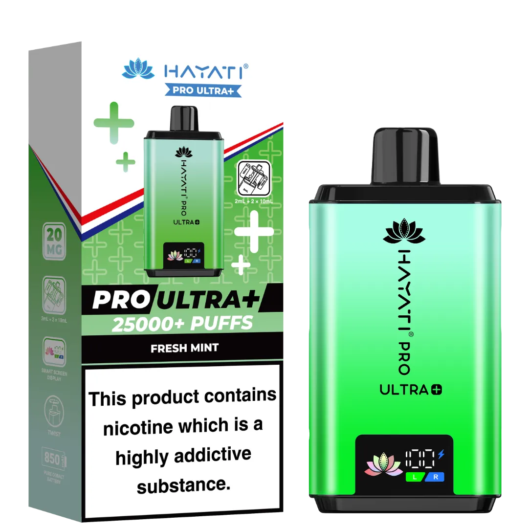 Fresh Mint Flavour Hayati Pro Ultra Plus 25k Puff Prefilled Pod Kit