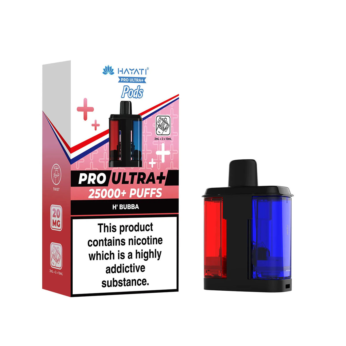 Hubba Bubba Hayati Pro Ultra Plus 25k Pre-filled Replacement Pods and Hayati 25000 Pod Refills