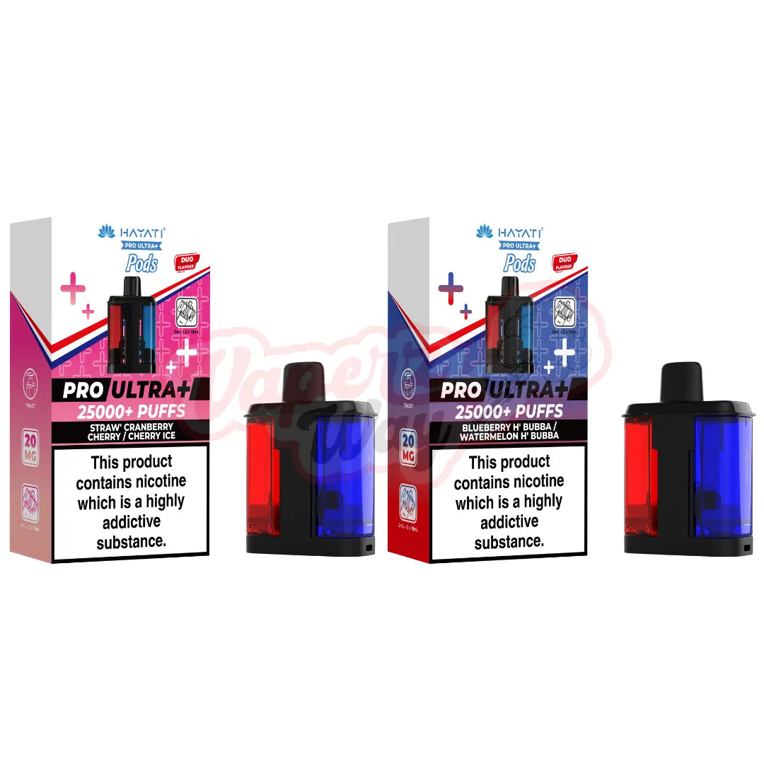 Hayati Pro Ultra Plus 25k Pre-filled Replacement Pods and Hayati 25000 Pod Refills