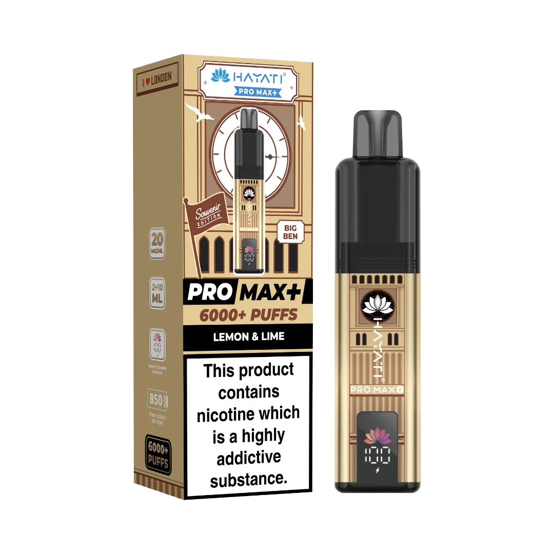 Lemon Lime flavour Hayati Pro Max Plus 6000 Big Ben Souvenir Edition
