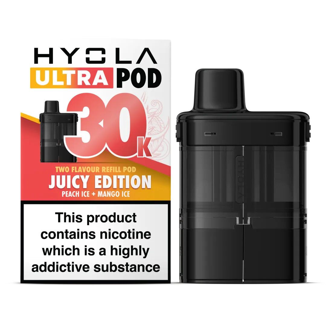 Juicy Edition Flavour Hyola 30k Pre-filled replacement pods and Hyola 30000 Refill Pods
