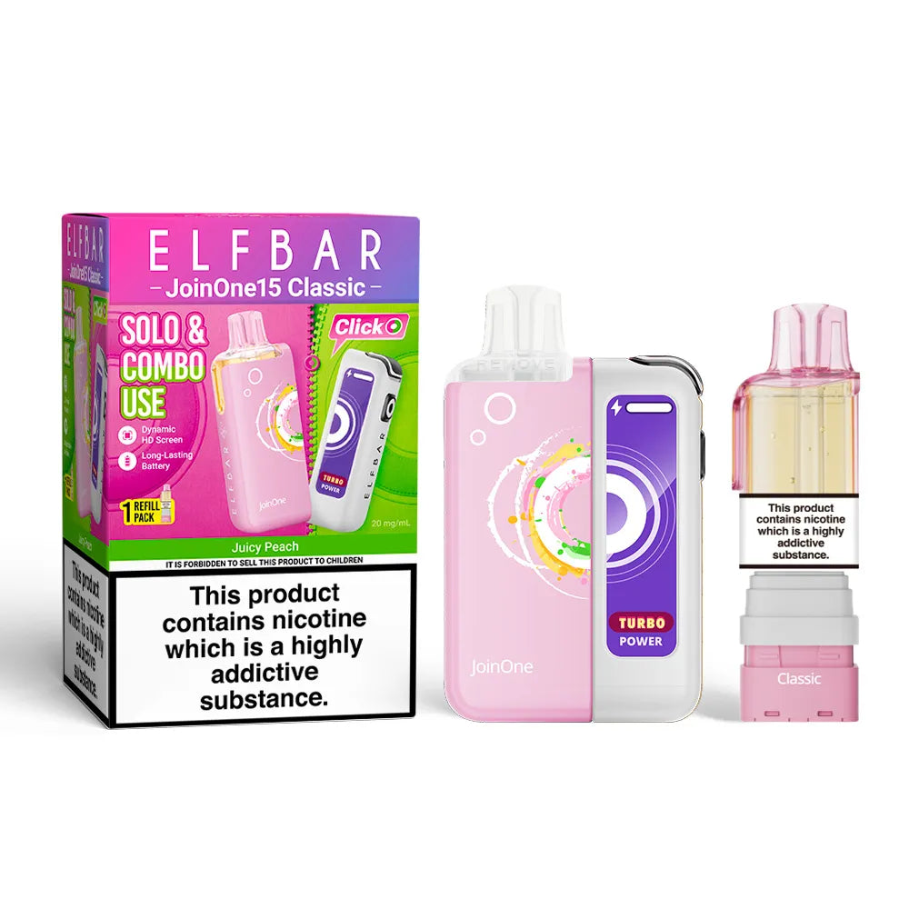 Juicy Peach Elf Bar JoinOne 15 Classic Prefilled Pod Kit