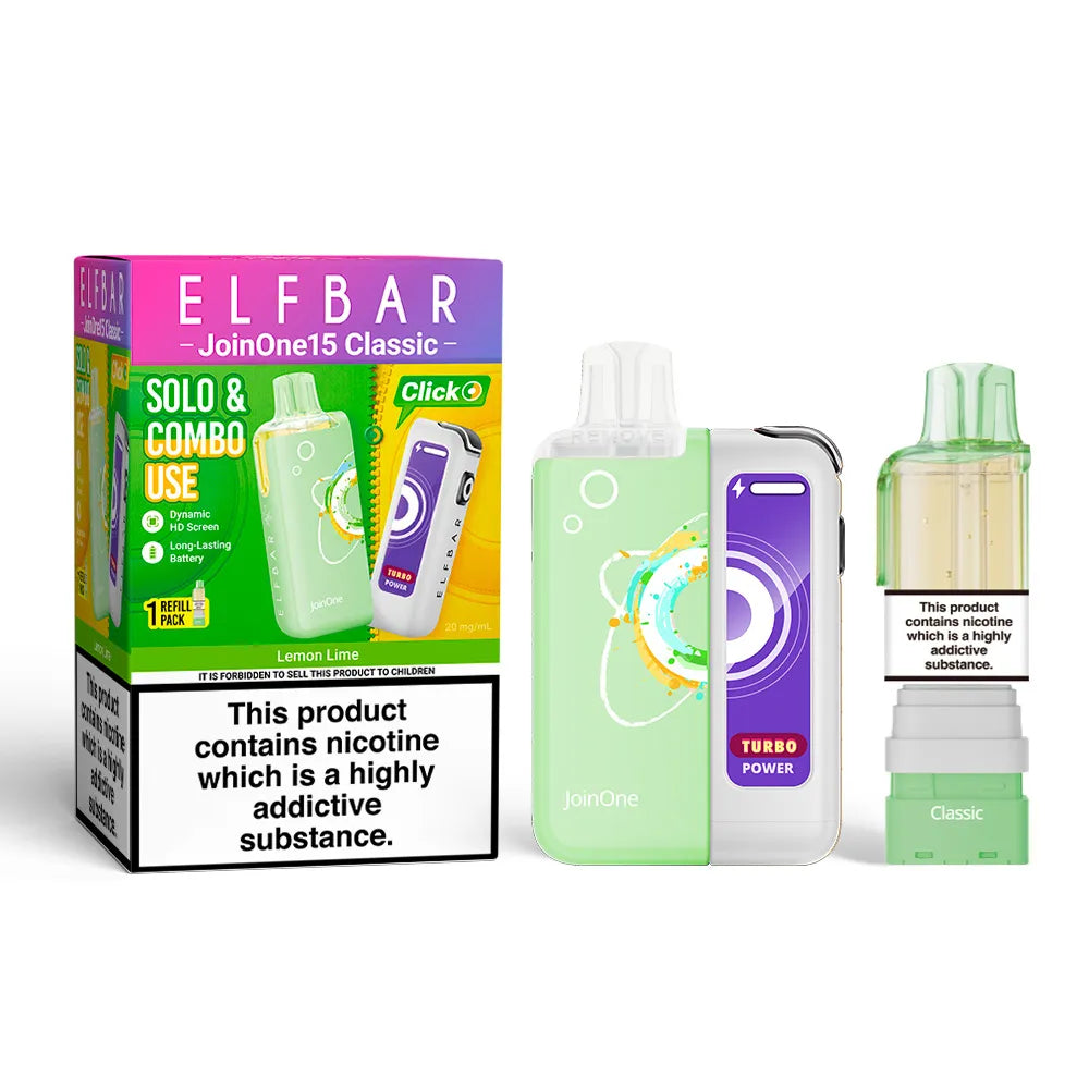 Lemon Lime flavour Elf Bar JoinOne 15 Classic Vape Kit