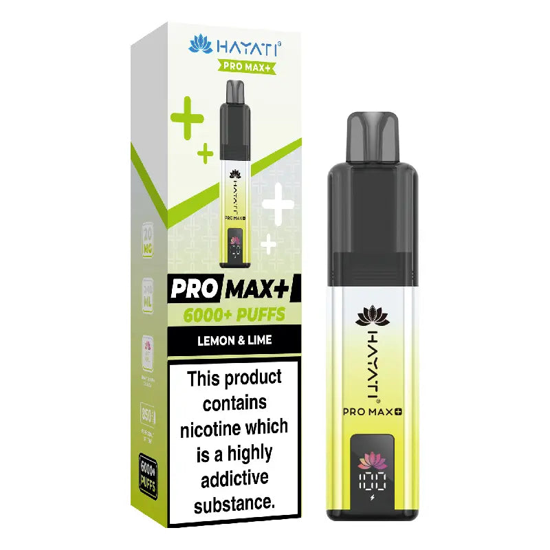 Lemon Lime Flavour Hayati Pro Max Plus 6000 Puff Prefilled Pod Kit
