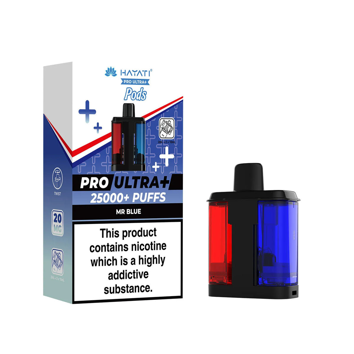 Mr Blue Hayati Pro Ultra Plus 25k Pre-filled Replacement Pods and Hayati 25000 Pod Refills