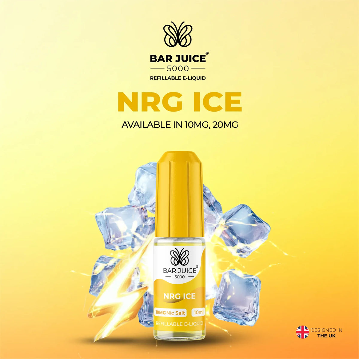 10mg and 20mg NRG Ice Flavour Bar Juice 5000 Nic Salts E-liquid