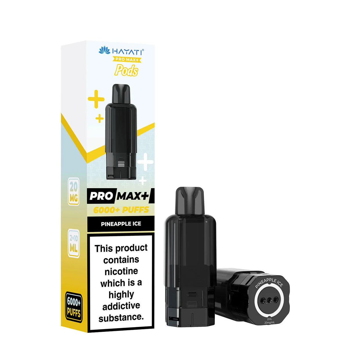 Pineapple Ice Flavour Hayati Pro Max Plus 6000 Pre-Filled Replacement Pods and Hayati 6000 Refill Pods