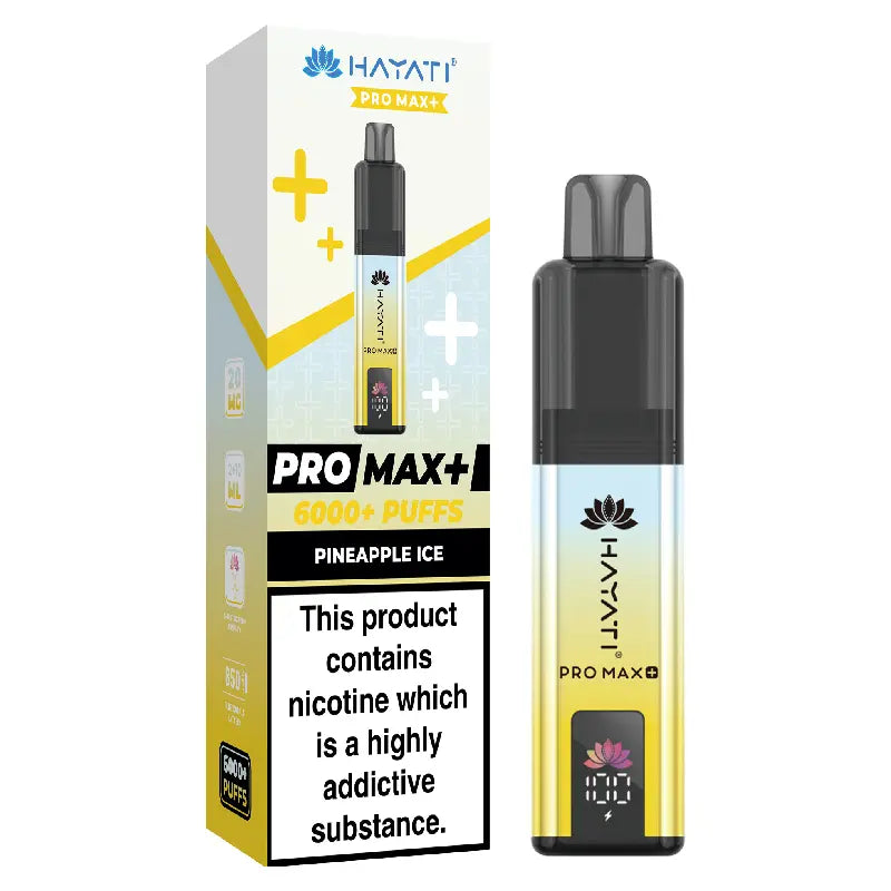 Pineapple Ice Flavour Hayati Pro Max Plus 6000 Puff Prefilled Pod Kit