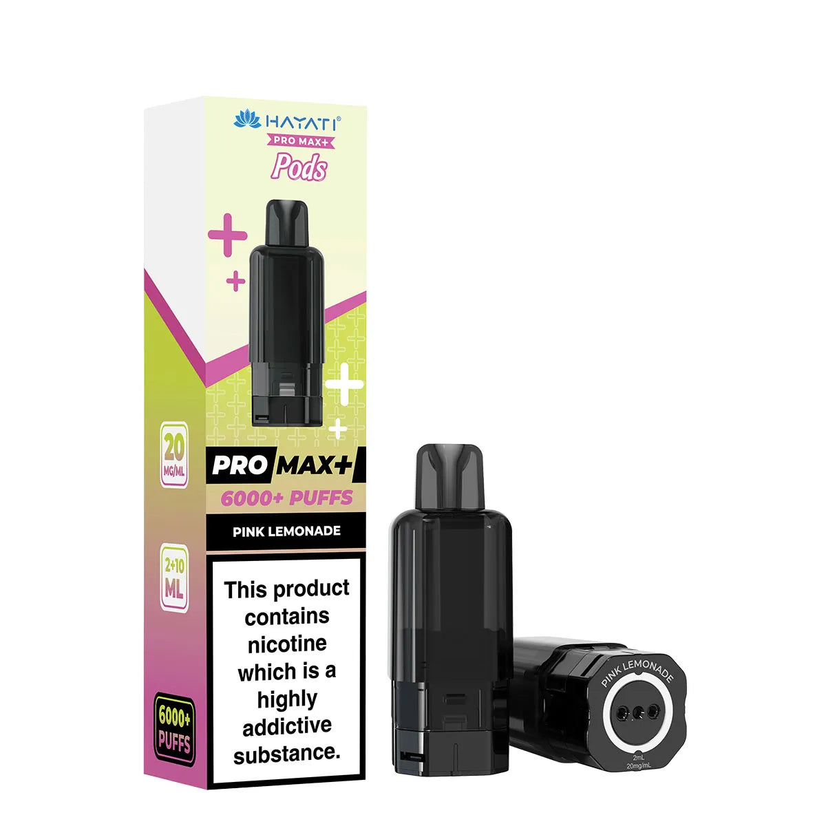 Pink Lemonade Flavour Hayati Pro Max Plus 6000 Pre-Filled Replacement Pods and Hayati 6000 Refill Pods