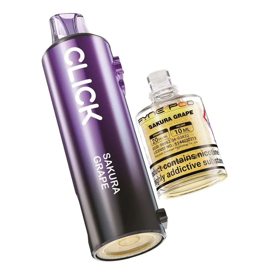 Replacement refill Pyne Pod Click Pod in Sakura Grape flavour