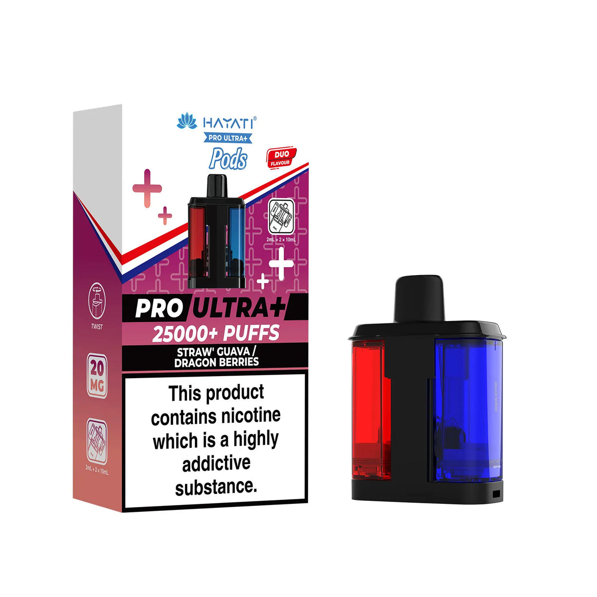 Straw Guava Dragon Berries Hayati Pro Ultra Plus 25k Pre-filled Replacement Pods and Hayati 25000 Pod Refills