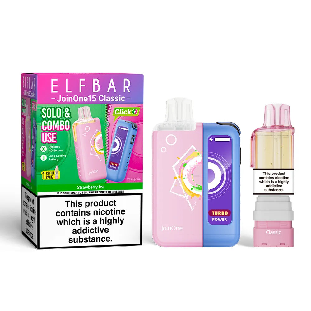 Strawberry Ice flavour Elf Bar Vape Device 15K Puffs