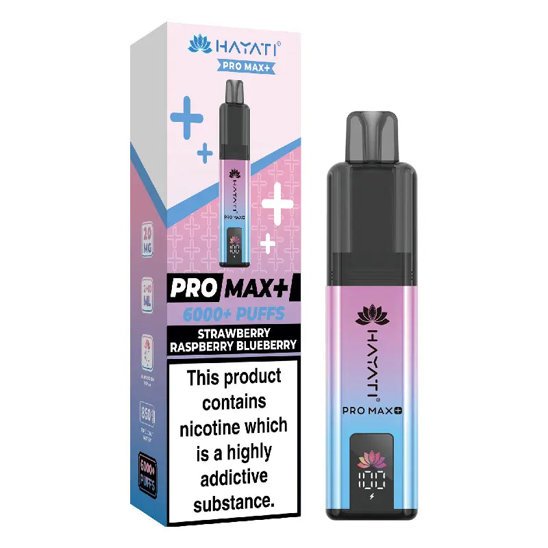 Strawberry Raspberry Blueberry Flavour Hayati Pro Max Plus 6000 Puff Prefilled Pod Kit