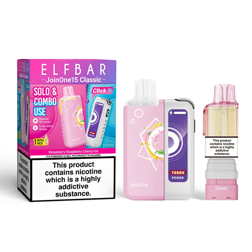 Elf Bar Vape Device JoinOne 15 Classic Strawberry Raspberry Cherry Ice