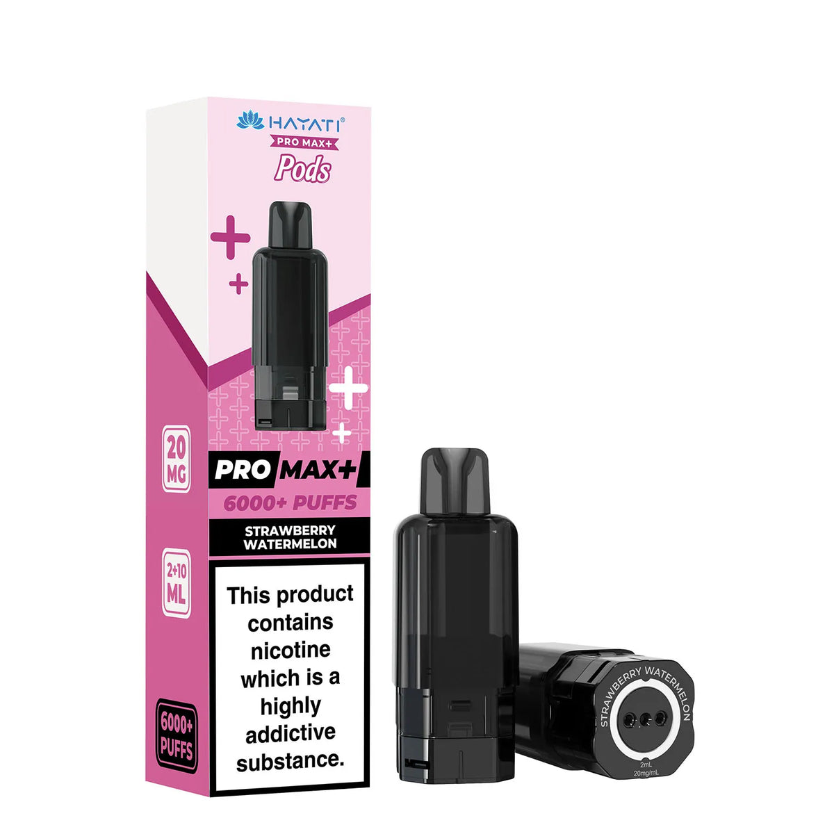 Strawberry Watermelon Flavour Hayati Pro Max Plus 6000 Pre-Filled Replacement Pods and Hayati 6000 Refill Pods