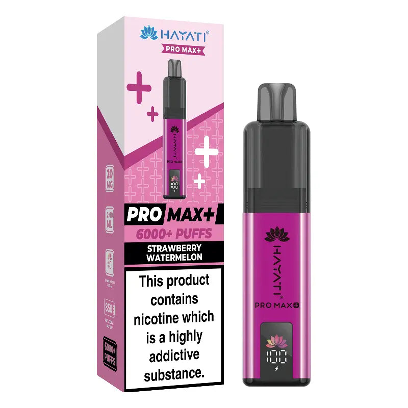 Strawberry Watermelon Flavour Hayati Pro Max Plus 6000 Puff Prefilled Pod Kit
