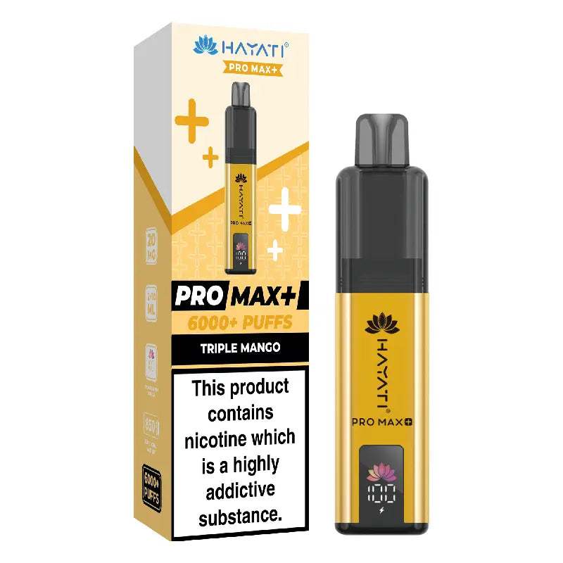 Triple Mango Flavour Hayati Pro Max Plus 6000 Puff Prefilled Pod Kit