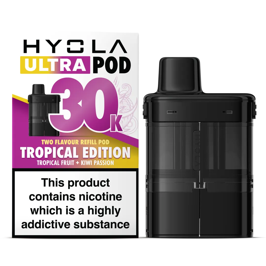 Tropical Edition Flavour Hyola 30k Pre-filled replacement pods and Hyola 30000 Refill Pods
