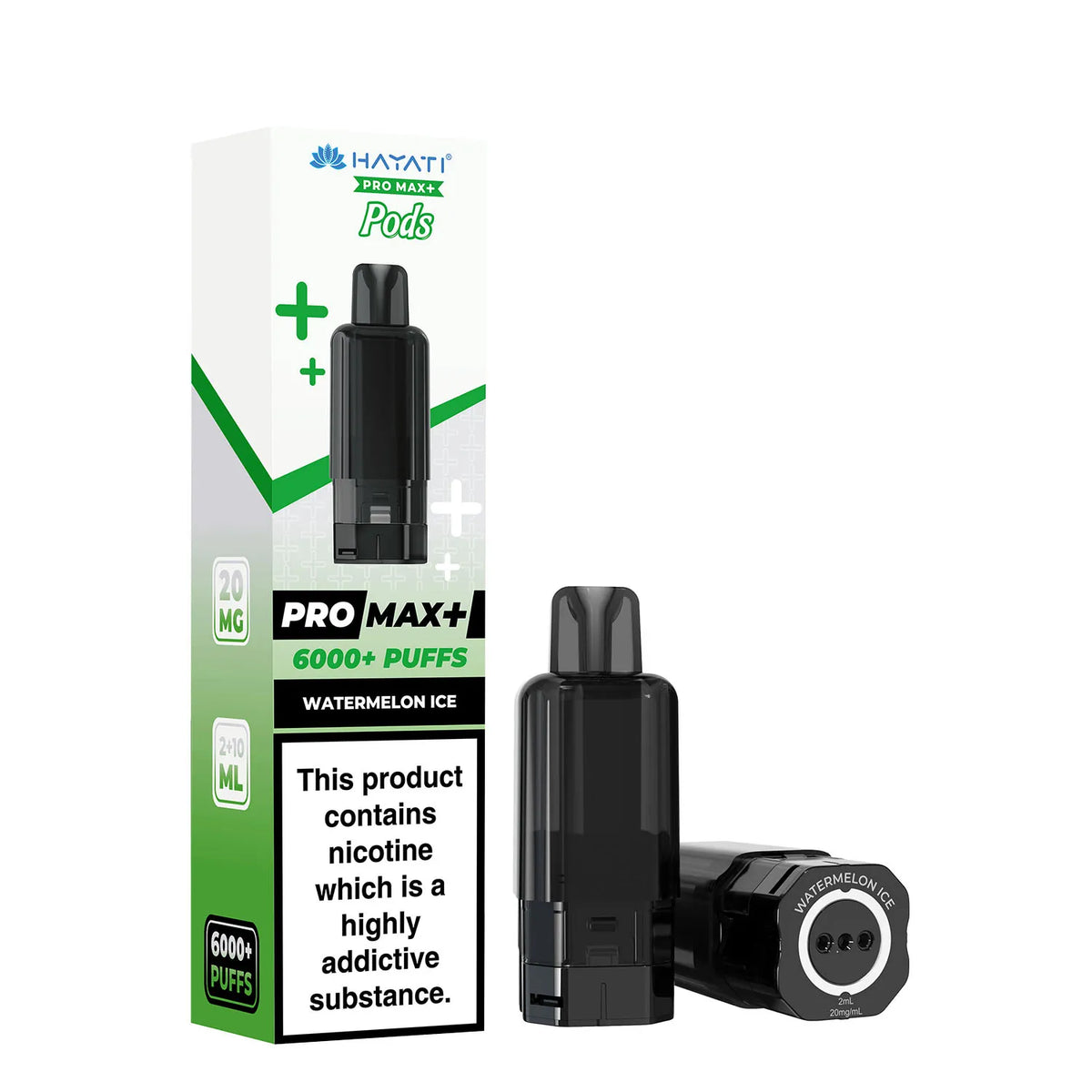 Watermelon Ice Flavour Hayati Pro Max Plus 6000 Pre-Filled Replacement Pods and Hayati 6000 Refill Pods